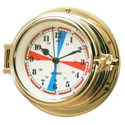 180mm mosiężny zegar kwarcowy radiowy zegar pokojowy morski instrument żeglarski
